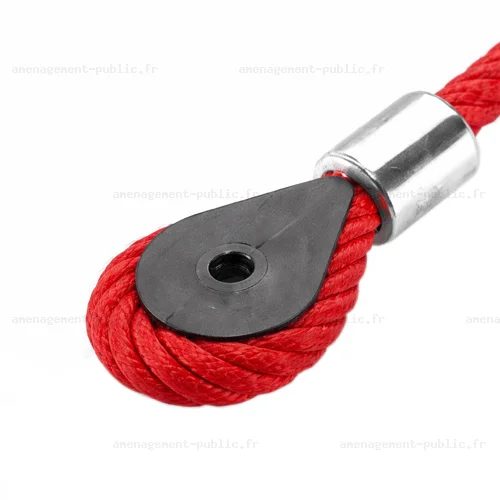 Cosse de corde pleine en plastique avec insert de vis à tête ronde